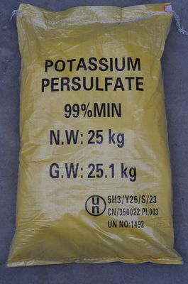25 kg/sac Persulfate de potassium Solution composée Poudre amorphe blanche Inodore
